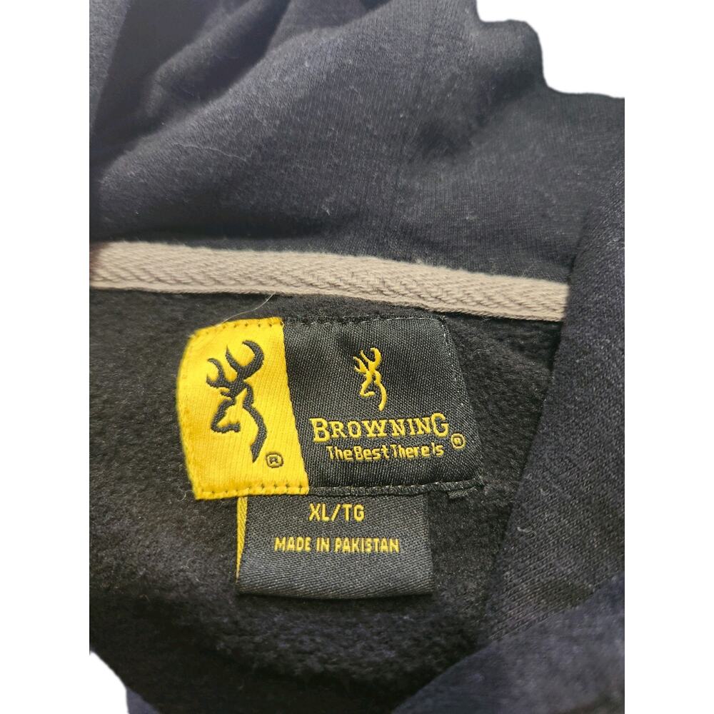 Cotton-blend hoodie, Browning Buckmark logo pullover sweatshirt - Picture 3 of 5